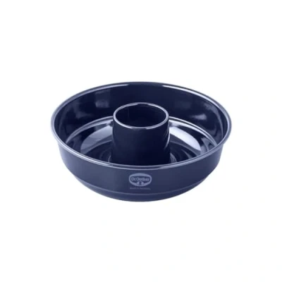 Afbeelding van Dr. Oetker Frankfurter Krans taartvorm 26 cm Back Liebe emaille snij en krasbestendige bakvorm met email antiaanbaklaag stuks kransvorm in donkerblauw