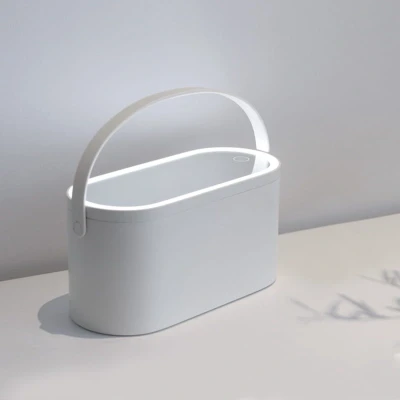 Afbeelding van Portable Make Up Box MUID; white &amp; pink