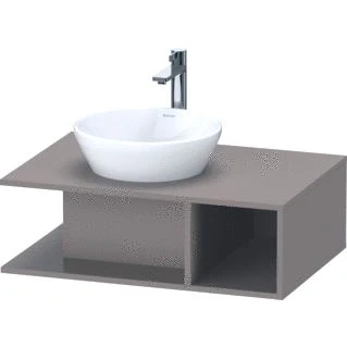 Afbeelding van Duravit D Neo wastafelonderkast 80x26x55cm Basalt Mat
