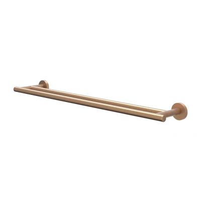 Afbeelding van IVY handdoekrek 60cm dubbel Geborsteld Mat Koper PVD