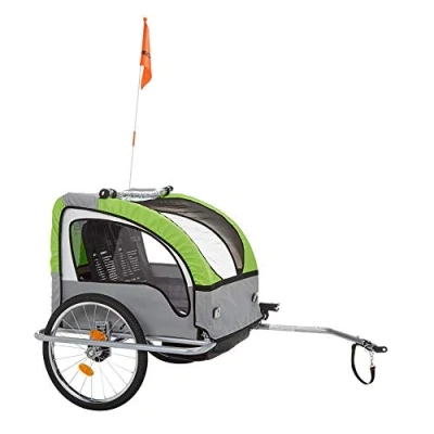 Afbeelding van fischer 86388 Kinderfietskar met vering TÜV/GS getest groen/houtskool