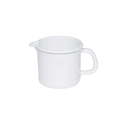 Afbeelding van RIESS, 0054 033, snavelpan 16, klassiek wit, diameter 16 cm, hoogte 13 inhoud 2 l, emaille, inductie, melkpan met schenktuit