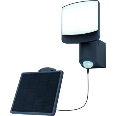 Afbeelding van Lutec SUNSHINE 6925701345 Wandlamp op zonne energie met bewegingsmelder 7.00 W Natuurwit Antraciet