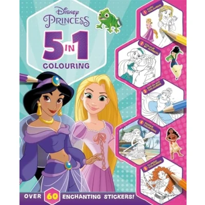 Afbeelding van Disney Princess: 5 in 1 Colouring