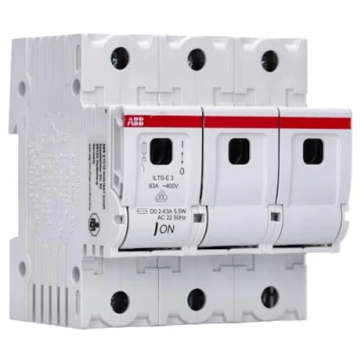 Afbeelding van ABB 2CDE103001R1901 ILTS E 3 polige lastscheiding, 400 V, 63 A, wit