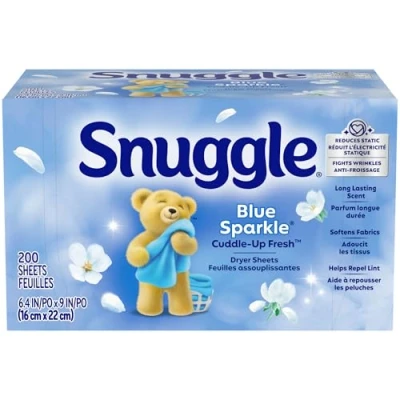 Afbeelding van Snuggle Droger lakens, langdurige frisse en schone geur, wasverzachter, controle statisch, verminderen rimpels, HI veilig, 200 Count