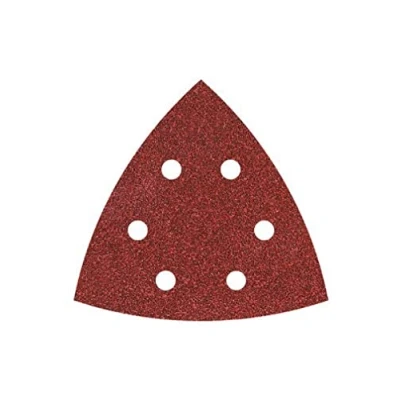 Afbeelding van Wolfcraft 1787000 Deltaschuurpapierset Met klittenband, Geperforeerd Korrelgrootte 60, 120, 240 Hoekmaat 105 mm 20 stuk(s)