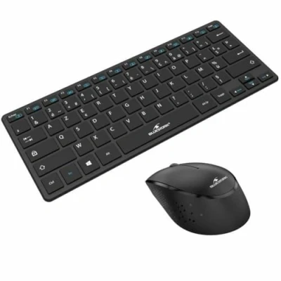 Afbeelding van Toetsenbord en muis Bluestork Sans fil Ultra compact Zwart
