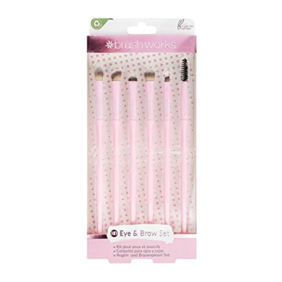 Afbeelding van Brushworks HD EYE &amp; BROW SET Kwastenset, Dames, Maat: One Size, Pink
