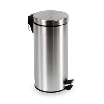 Afbeelding van BRASQ Pedaalemmer 30 Liter PB130 Prullenbak met Afvalbak Vuilnisbak Prullenbakken RVS