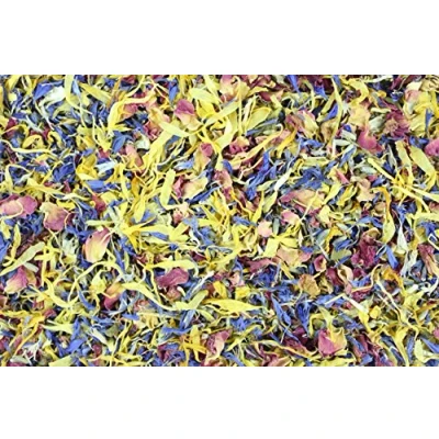 Afbeelding van 1000Kräuter Bloemmix bloemenmix kleurrijke theebloesems theebloesemmix decoratieve bloemen mix (100g)