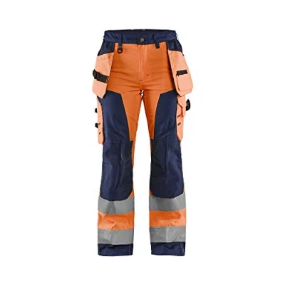 Afbeelding van Blaklader Dames werkbroek High Vis met spijkerzakken 7156 1811 Oranje/Groen D20