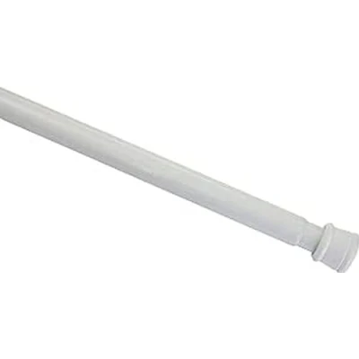 Afbeelding van GARDINIA Spanstang, gordijnroede, metalen stang, uitschuifbaar, montage zonder schroeven en boren, diameter: 23/26 mm, lengte: 90 140 cm, wit, staal