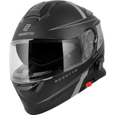 Afbeelding van Bogotto H271 Taog Bluetooth Helm, zwart grijs, afmeting XL voor man