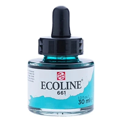 Afbeelding van Ecoline Vloeibare Waterverf Flacon 30 ml Turkooisgroen 661
