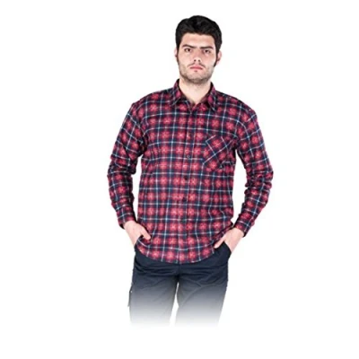 Afbeelding van Kf GCM bescherming flanel hemd, donkerblauw rood, maat M