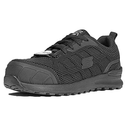 Afbeelding van Skechers Bulklin Ayak industriële schoen voor dames, Zwart Textiel Synthetisch, 36.5 EU