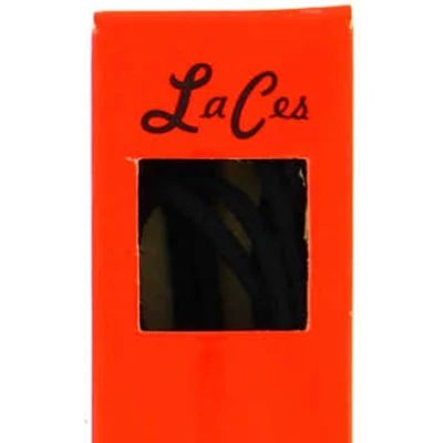 Afbeelding van Luxe dunne voordelige kwaliteit veters van LaCes de Belgique Zwart, .60cm rond 2.5mm diameter