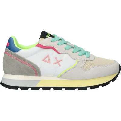 Afbeelding van Sun68 ALLY Explosion Sneakers laag, Dames, Maat: 38, Bianco Leer