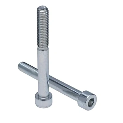 Afbeelding van Binnenzeskantschroeven M8x35 8.8 (Pack van 10) Verzinkt Zeskant Inbusbouten Schroefdraad Bevestigingsmiddelen Cilindrische Zware Gecertificeerd Standaard DIN912 (8mm x 35mm)