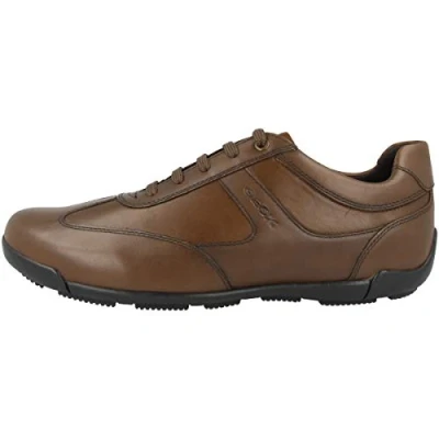 Afbeelding van Geox Sneakers laag, Heren, Maat: 42, Cognac Leer/ synthetisch