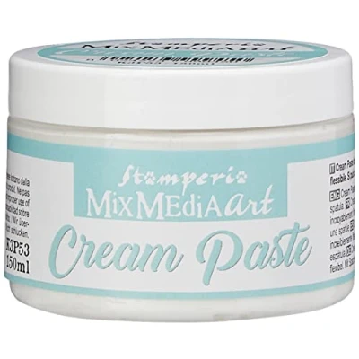 Afbeelding van Stamperia Cream Paste 150ml White (K3P53)