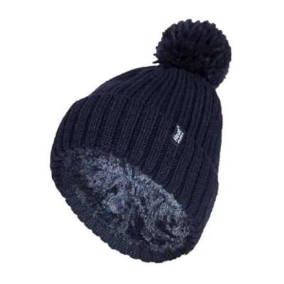 Afbeelding van Heat Holders Thermische Pom Bobble hoed voor dames Marine