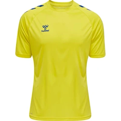 Afbeelding van Hummel XK CORE POLY Tshirt print, Heren, Maat: XXL, Blazing yellow true blue