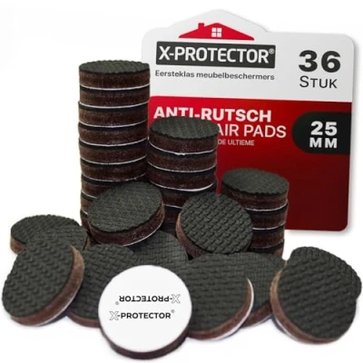 Afbeelding van Antislip Meubelpads X PROTECTOR Premium 36 stuks 25 mm Stoelpootbeschermers Rubber Vloerbeschermers Stoel En Pads Ideale Om Meubels Op Hun Plaats Te Houden