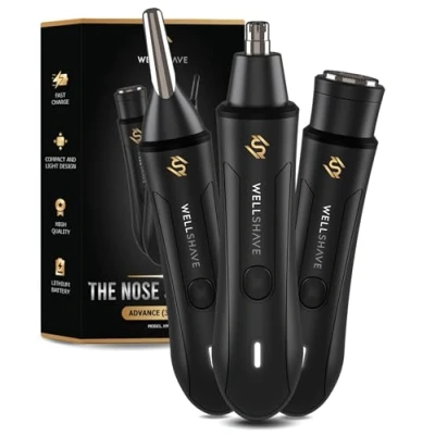 Afbeelding van Wellshave 3 In 1 Neustrimmer Advance All One Wenkbrauw en Oorhaar trimmer Neushaartrimmer voor mannen Vaderdag Cadeau