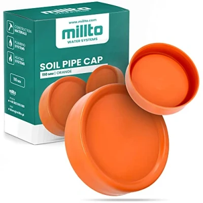 Afbeelding van Millto™ Buisplug Drainleiding Afvoerbuis Plug Mofplug Buisdop 110 mm Oranje Blindstop Afdekdop Einddop Stopgat Mofhuls Mofset Kunststof