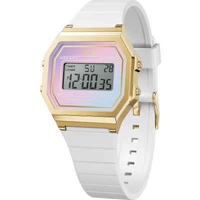 Afbeelding van Ice Watch Digit Retro White Delight 022722 Horloge Siliconen Wit Ø 33 mm