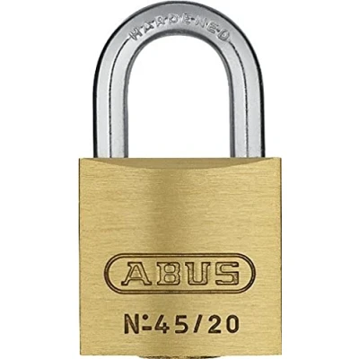 Afbeelding van ABUS Hangslot 45/20 van messing voor kluisjes, gereedschapskisten, koffer 05407 veiligheidsniveau 2 messingkleuren