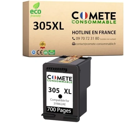 Afbeelding van COMETE 305XL 2 Inktcartridge Compatibel met HP 305 of Zwart Cartridge voor DeskJet Envy (1 zwart)