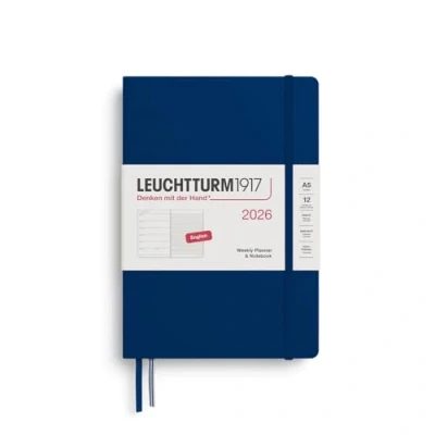 Afbeelding van Leuchtturm1917 Weekly Planner&amp;Notebook A5 12 maanden 2026 Hardcover Navy