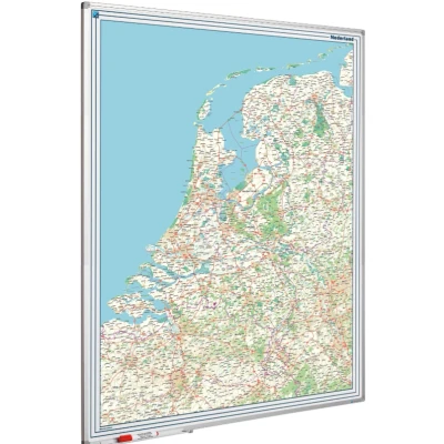 Afbeelding van Landkaart bord Softline profiel 8mm, Nederland Wegenkaart