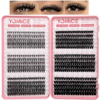 Afbeelding van Yomice Individuele cluster wimpers extensions 600 stuks D krul natuurlijke clusters pluizige 30D 100D volume wimper dikke Tatti Russische strip voor beginners