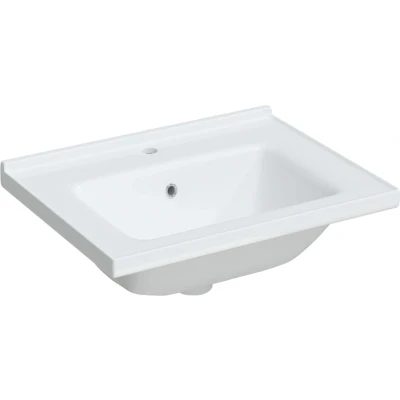 Afbeelding van vidaXL Wastafel rechthoekig 61x48x19,5 cm keramiek wit