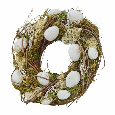 Afbeelding van LOBERON Krans Lune groen/wit