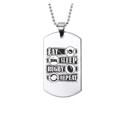 Afbeelding van Ketting RVS Eat Sleep Rugby Repeat