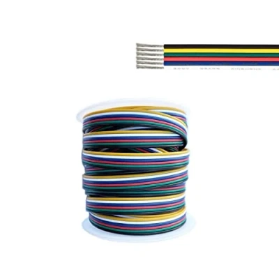 Afbeelding van SHAOYAYAZHANG 22AWG Kabel 6 PIN voor RGBW + CCT LED Strip/Strip Extension Strip 5M10 m20meter (20meter)