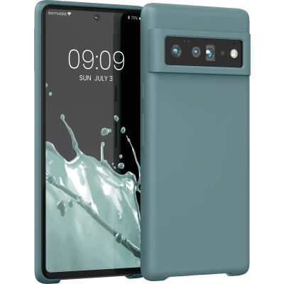Afbeelding van kwmobile telefoonhoesje geschikt voor Google Pixel 6 Pro Hoesje met siliconen coating Smartphone case in Arctische nacht