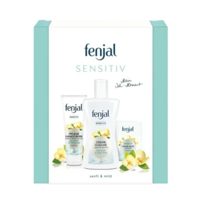 Afbeelding van Fenjal Sensitive Cadeauset (douchegel 200ml + handcreme 75ml creme toilet soap 100g)