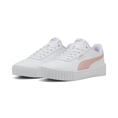Afbeelding van PUMA Carina 3.0 Dames Sneakers White Rose Quartz Gold