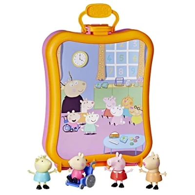 Afbeelding van Peppa Pig Peppa&#039;s Club F3779 Multi Vriendendoos, voorschoolspeelgoed, bevat 4 figuren, speelplezier om mee te nemen, met handvat, vanaf 3 jaar