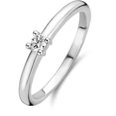 Afbeelding van TI SENTO Milano 12211ZI Ring zilver zirconia wit