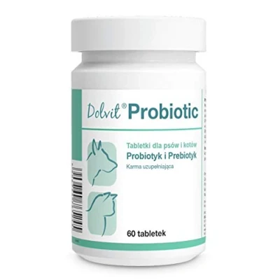 Afbeelding van DOLFOS Dolvit Probiotic 60 tabletten probioticum en prebioticum voor hond/kat gastro intestinale supplement, herstel van de natuurlijke darmflora
