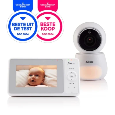 Afbeelding van Alecto Babyfoon met Camera Videobabyfoon groot 4,3&quot; scherm DVM2043 Wit