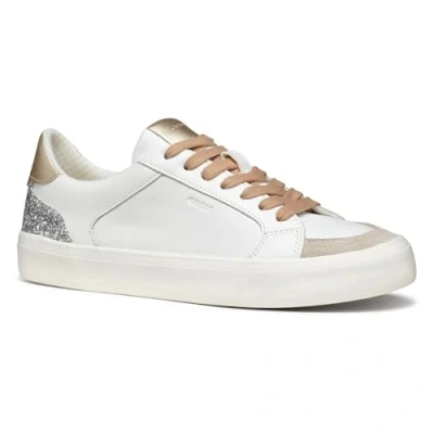 Afbeelding van Geox Emmeleny Sneakers laag, Dames, Maat: 41, White Leer/ synthetisch
