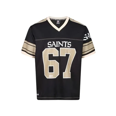 Afbeelding van Recovered New Orleans Saints Black NFL Oversized Jersey Trikot Mesh Relaxed Top XL